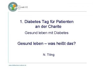 1 Diabetes Tag fr Patienten an der Charite