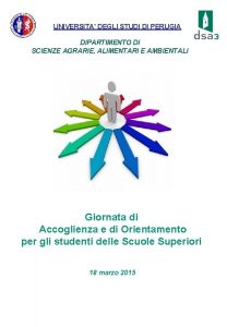 UNIVERSITA DEGLI STUDI DI PERUGIA DIPARTIMENTO DI SCIENZE