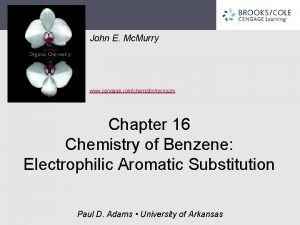 John E Mc Murry www cengage comchemistrymcmurry Chapter