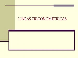 Lineas trigonometricas