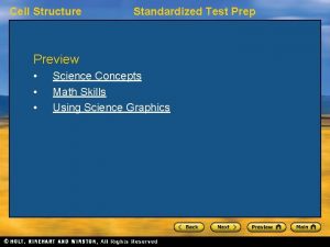 Cell Structure Standardized Test Prep Preview Science Concepts