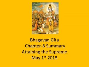 Bhagavad gita chapter 8 summary