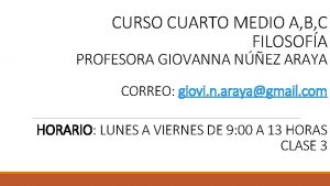 CURSO CUARTO MEDIO A B C FILOSOFA PROFESORA