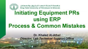 Initiating Equipment PRs using ERP Process Common Mistakes