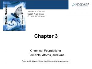 Section 3 1 The Elements Steven S Zumdahl
