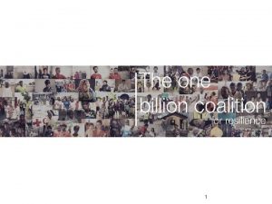 1 What is the One Billion Coalition The