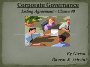 Corporate governance clause 49