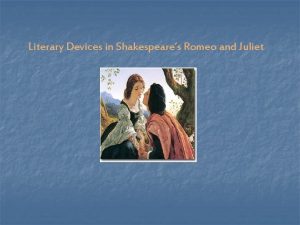 Romeo and juliet allusion