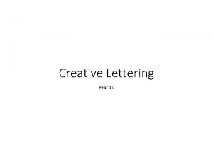 Creative Lettering Year 10 Retrieval Phase Retrieval Quiz