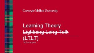 Learning Theory Lightning Long Talk LTLT Victor Venturi