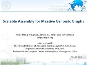 Scalable Assembly for Massive Genomic Graphs Jintao Meng