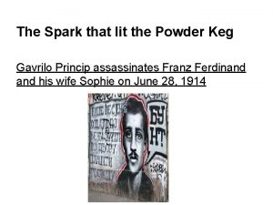 The Spark that lit the Powder Keg Gavrilo
