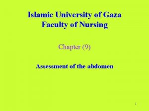 Islamic University of Gaza Faculty of Nursing Chapter