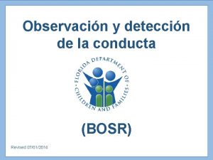 Observación y detección de la conducta examen