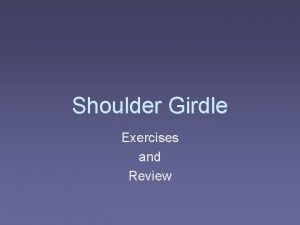 Shoulder Girdle Exercises and Review Exercises www bodybuilding