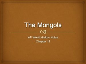 Mongols chapter 13