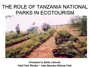 THE ROLE OF TANZANIA NATIONAL PARKS IN ECOTOURISM