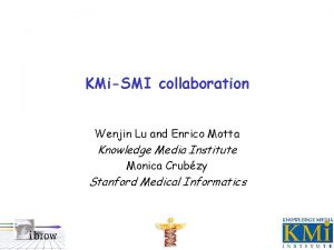 KMiSMI collaboration Wenjin Lu and Enrico Motta Knowledge