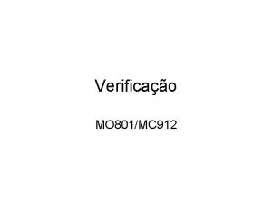 Verificao MO 801MC 912 Passos de Projeto 1