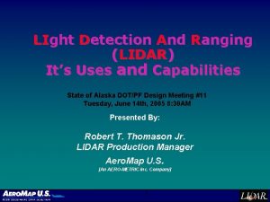 LIght Detection And Ranging LIDAR Its Uses and