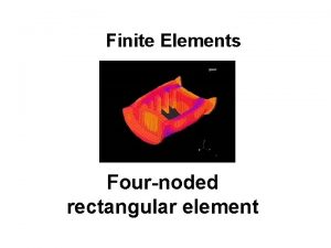 Stiffness matrix for 4 noded rectangular element