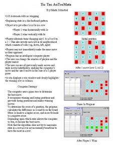 Tic Tac Au Toe Mata By Mark Schiebel