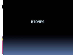 Biomes vocabulary