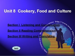 Unit 8 Cookery Food and Culture Section I