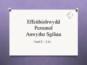 Effeithiolrwydd Personol Anwytho Sgiliau Uned 2 2 2