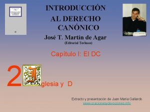 INTRODUCCIN AL DERECHO CANNICO Jos T Martn de