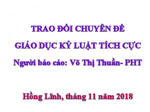 TRAO I CHUYN GIO DC K LUT TCH