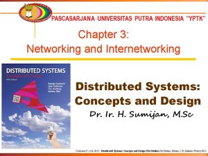 Chapter 3 Networking and Internetworking Distributed Systems Concepts