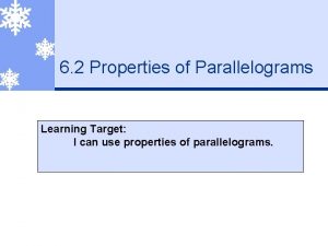 Properties of parallelogram