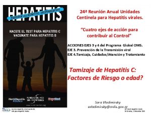 24 Reunin Anual Unidades Centinela para Hepatitis virales