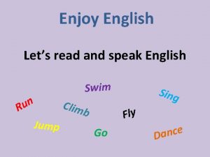 Enjoy English Lets read and speak English n