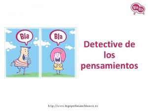 Detective de los pensamientos http www logopediasanchinarro es