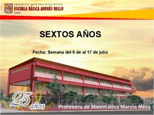 SEXTOS AOS Fecha Semana del 6 de al