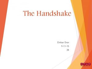 The Handshake Einbar Dror 9 11 15 2