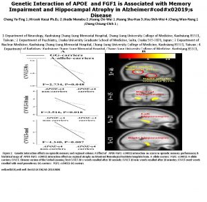 Genetic Interaction of APOE and FGF 1 is