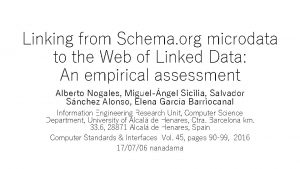 Linking from Schema org microdata to the Web