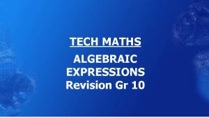 10 algebraic expressions