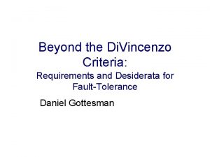 Di vincenzo criteria