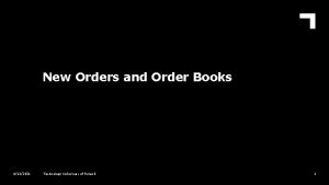 New Orders and Order Books 6122021 Technology Industries