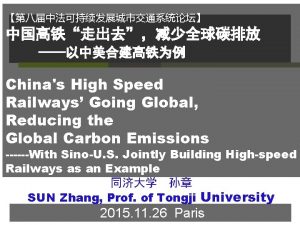 Chinas High Speed Railways Going Global Reducing the