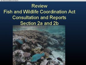 Fish and wildlife coordination act