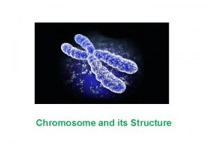 Chromosome and its Structure Chromosome Chromosome means chroma