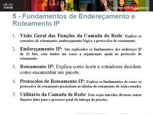 5 Fundamentos de Endereamento e Roteamento IP 1