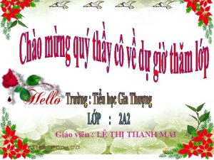 Gio vin L TH THANH MAI n bi