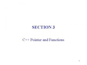 SECTION 3 C Pointer and Functions 1 Lvalue