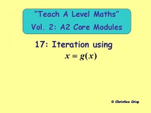 Teach A Level Maths Vol 2 A 2
